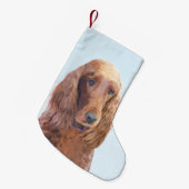 Ierse vereffeningskunst - Cute Original Dog Art Kleine Kerstsok (Voorkant (Hangend))