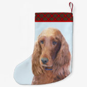 Ierse vereffeningskunst - Cute Original Dog Art Kleine Kerstsok (Achterkant)