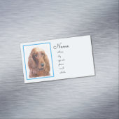 Ierse vereffeningskunst - Cute Original Dog Art Magnetisch Visitekaartje (Voorbeeld)