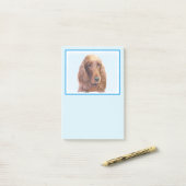 Ierse vereffeningskunst - Cute Original Dog Art Post-it® Notes (Op bureau)
