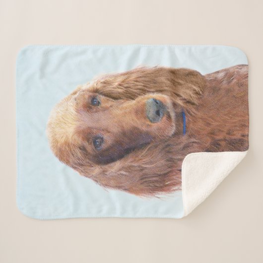 Ierse vereffeningskunst - Cute Original Dog Art Sherpa Deken (Voorkant (horizontaal))