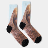 Ierse vereffeningskunst - Cute Original Dog Art Sokken (Rechts)