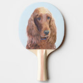 Ierse vereffeningskunst - Cute Original Dog Art Tafeltennisbatje (Achterkant)