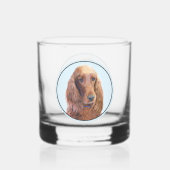 Ierse vereffeningskunst - Cute Original Dog Art Whisky Glas (Voorkant)