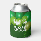 Ierse verjaardag groene ballonnen blikjeskoeler (Blikje Voorkant)