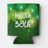 Ierse verjaardag groene ballonnen blikjeskoeler (Voorkant)