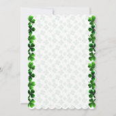 Ierse Verjaardag Shamrocks Klaver Uitnodigingen (Achterkant)