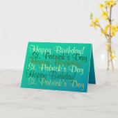 Ierse verjaardag Sint-Patrick's Day Blessings Pray Kaart (Gele Bloem)