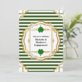 Ierse verloving feestviering feest shamrock klaver kaart (Staand voorkant)