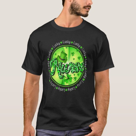 Ierse Verpleegster Lucky Nurse St Patrick S Day Sh T-shirt (Voorkant)