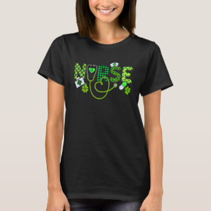 Ierse verpleegster stethoscoop schrobben St. Patri T-shirt