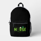 Ierse Verpleegster Stethoscoop Scrub Patricks Dag Bedrukte Rugzak (Voorkant)