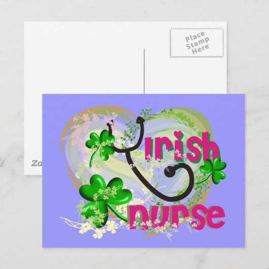 Ierse verpleegsters T-Shirts en Gifts Briefkaart (Voorkant / Achterkant)
