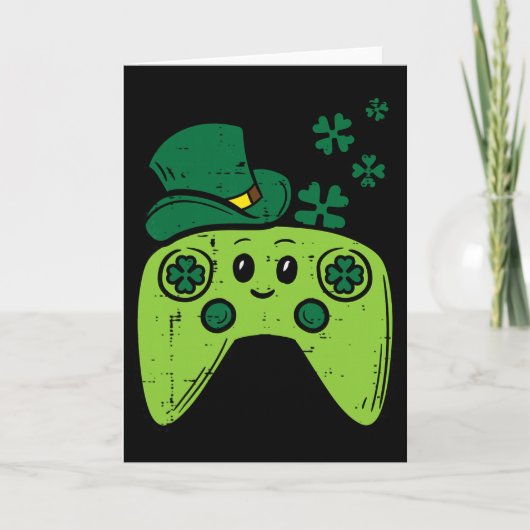 Ierse Videogame Controller St Patrick Dag Gamer B Kaart (Voorkant)