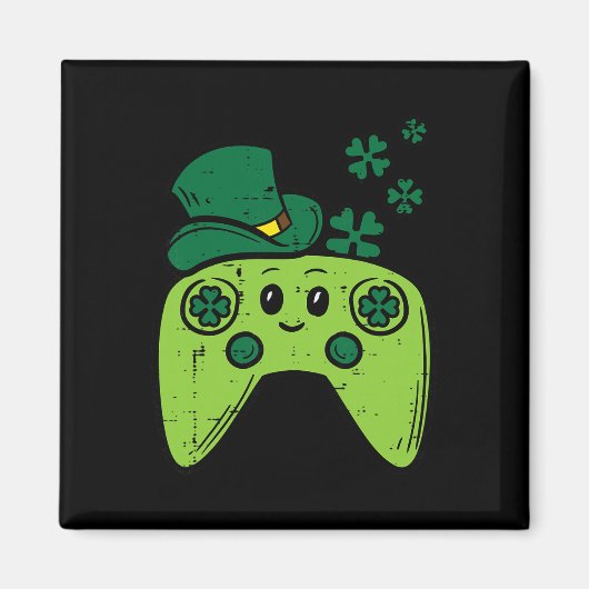 Ierse videogamecontroller St. Patrick's Day-gamer Magneet (Voorkant)