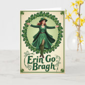 Ierse viering Emerald Card Kaart (Gele Bloem)