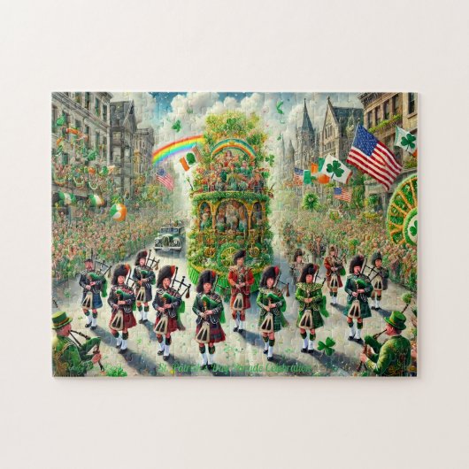Ierse viering, St. Patrick's Day Parade Legpuzzel (Horizontaal)