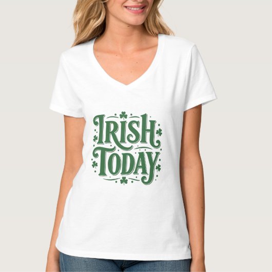 Ierse vintage klavertje drie ontwerp t-shirt (Voorkant)