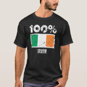 Ierse vlag - 100 Ierse batterijvoeding T-shirt (Voorkant)