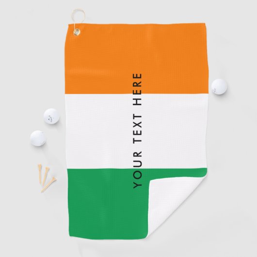 Ierse vlag, aangepast golfcadeau voor Ierland Golfhanddoek (Insitu)