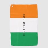 Ierse vlag, aangepast golfcadeau voor Ierland Golfhanddoek (Voorkant)