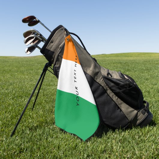 Ierse vlag, aangepast golfcadeau voor Ierland Golfhanddoek (Groen)
