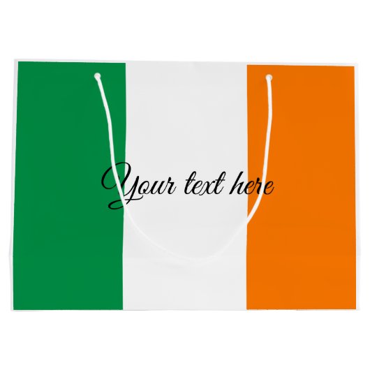 Ierse vlag aangepaste cadeautassen voor Birthday e Large Cadeautasje (Achterkant)