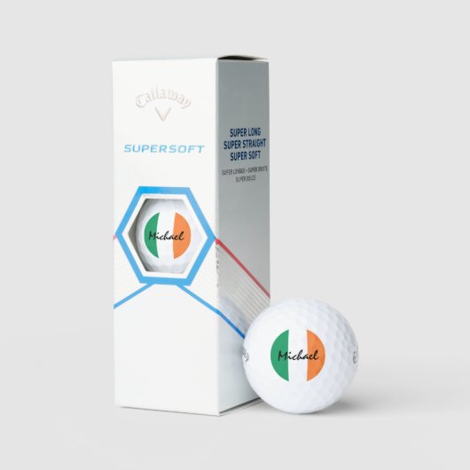 Ierse vlag Aangepaste naam css gbcn Golfballen (Verpakking)