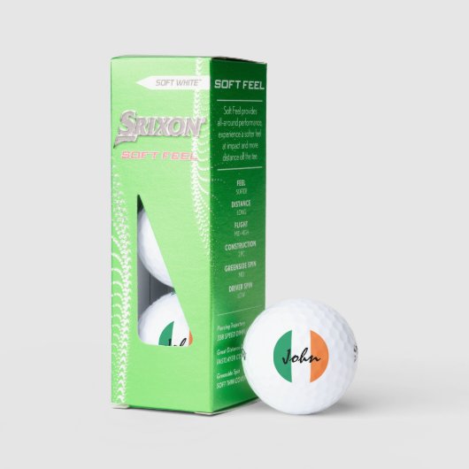 Ierse vlag - Aangepaste naam ssf gbcn Golfballen (Verpakking)