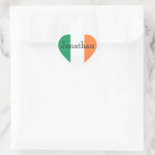 Ierse vlag Aanpasbare naam stenct Hart Sticker (Tas)