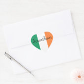 Ierse vlag Aanpasbare naam stenct Hart Sticker (Envelop)