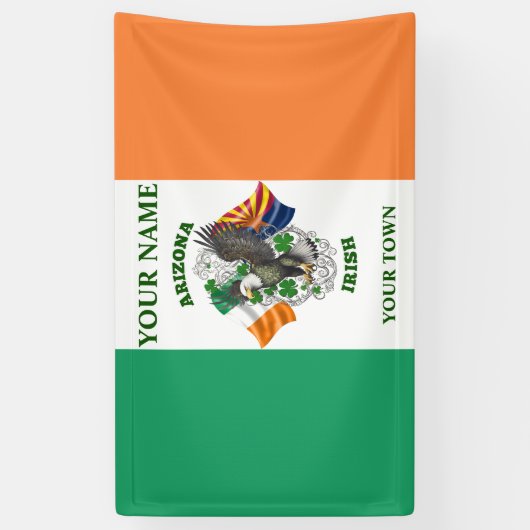 Ierse vlag - Arizona Irish Spandoek (Verticaal)