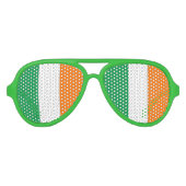 Ierse vlag - Aviator Party Shades! Aviator Zonnebril (Voorkant)