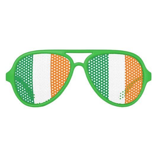 Ierse vlag - Aviator Party Shades! Zonnebril (Voorkant)