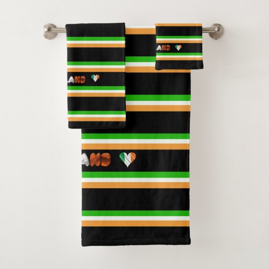 Ierse vlag bad handdoek (Insitu)