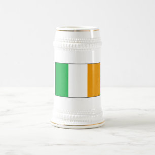 Ierse vlag Beer Stein met Shamrocks Bierpul