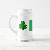 Ierse vlag Beer Stein met Shamrocks Bierpul (Links)