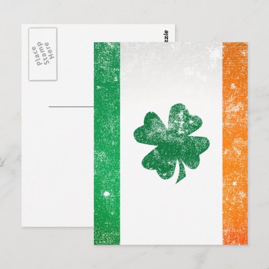 Ierse vlag briefkaart (Voorkant / Achterkant)