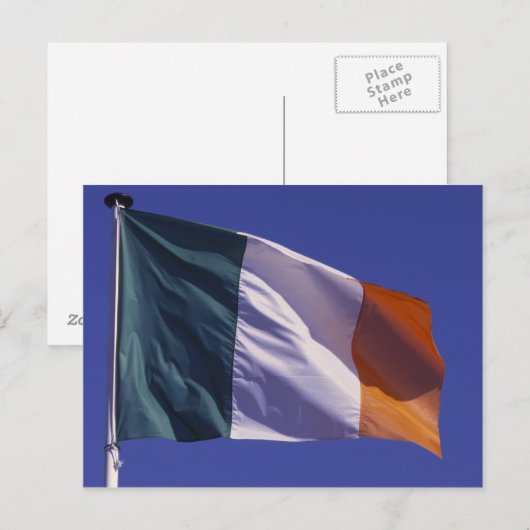 Ierse vlag briefkaart (Voorkant / Achterkant)