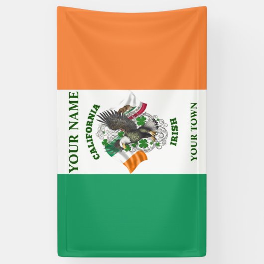 Ierse vlag - Californië Iers Spandoek (Verticaal)