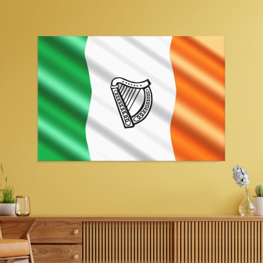 Ierse vlag canvas afdruk (Insitu (Woonkamer))