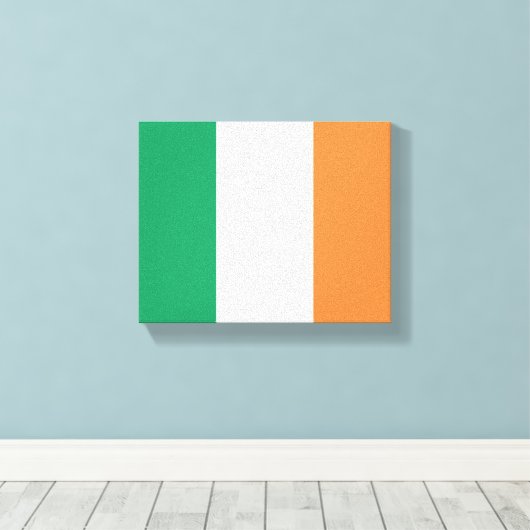 Ierse vlag canvas afdruk (Insitu (Houten vloer))
