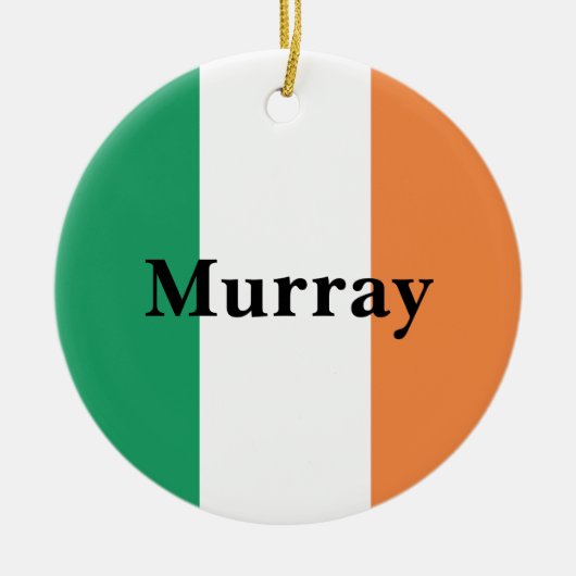 Ierse vlag Colors Irish Surname Custom Keramisch Ornament (Voorkant)