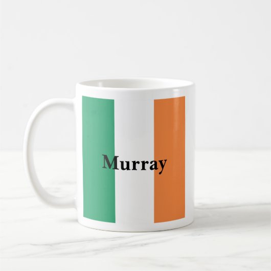 Ierse vlag Colors Irish Surname Custom Koffiemok (Links)