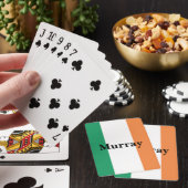 Ierse vlag Colors Irish Surname Custom Pokerkaarten (Insitu)