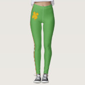 Ierse vlag Colors Oranje White Green & Shamrock Leggings (Voorkant)