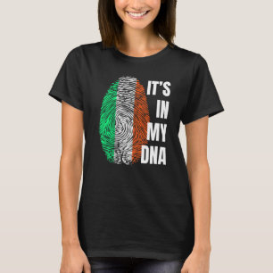 Ierse vlag Dna Fingerprint Ierland St Patrick S Da T-shirt