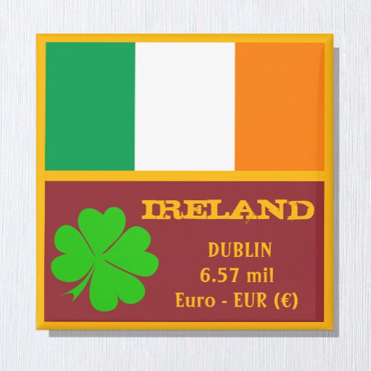 Ierse vlag, Dublin en Ierland, sport- en sportfans Magneet