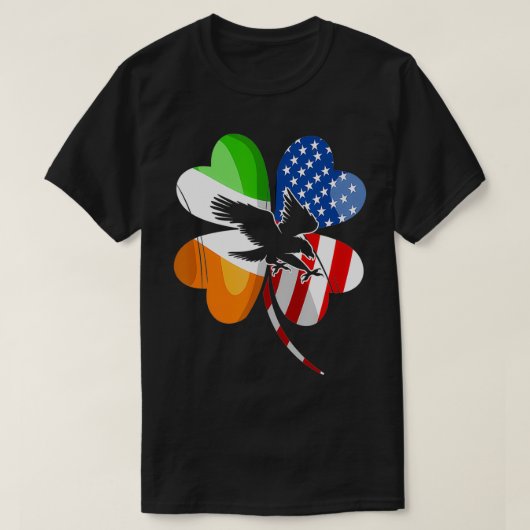 Ierse Vlag Eagle Lover St T-shirt (Design voorkant)