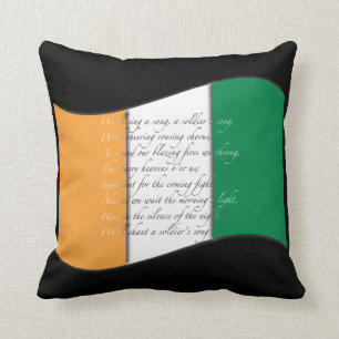 Ierse vlag en Anthem Pillow Kussen